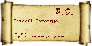 Péterfi Dorottya névjegykártya