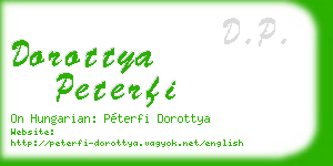 dorottya peterfi business card