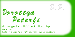 dorottya peterfi business card